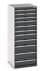 Cabinet consists of 4 x 100mm, 2 x 125mm, 3 x 150mm and 2 x 200mm high drawers 100% extension drawer with internal dimensions of 525mm wide x 625mm deep. The... Bott Cubio Tool Storage Drawer Units 650 mm wide 750 deep